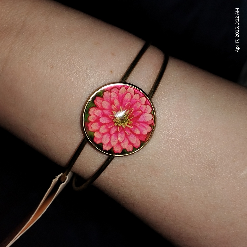 Vintage DIVINE LUGUANA Floral Pink Bracelet